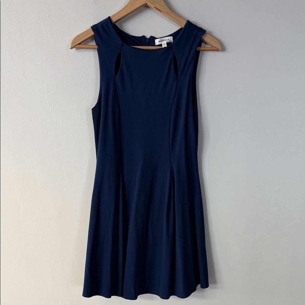 Chic Navy Sleeveless Mini Dress